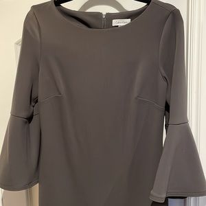 Calvin Klein Size 8 Grey Dress